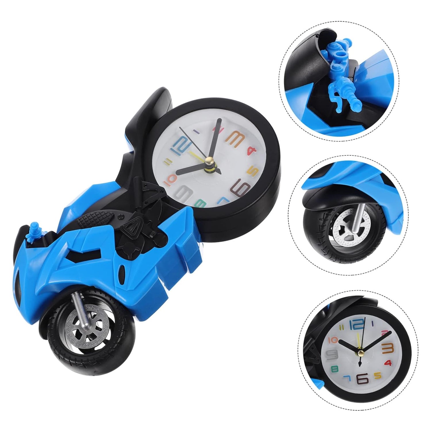 Retro Motorcycle Alarm Clock – Novelty Bike Engine Style Desk Clock Retro Motorcycle Alarm Clock – Novelty Bike Engine Style Desk Clock
